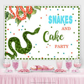 Schlangen Und Kuchen Party Hintergrund Für Geburtstag Dekoration